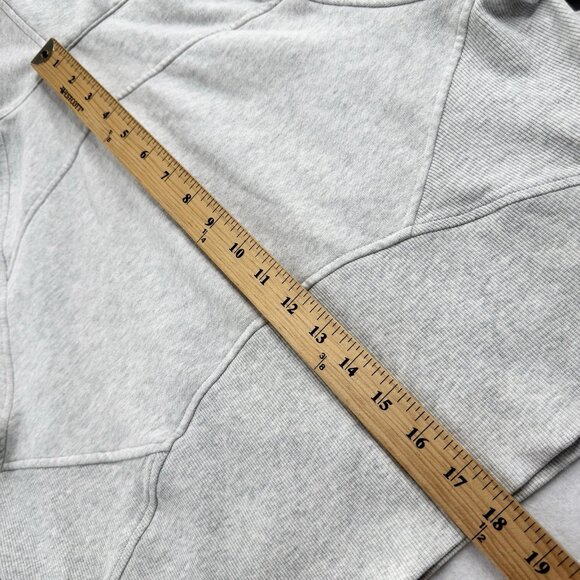 Lululemon Scuba Oversized Half-Zip Hoodie Heathered Ultra Light Grey Size XS/S - Picture 10 of 11